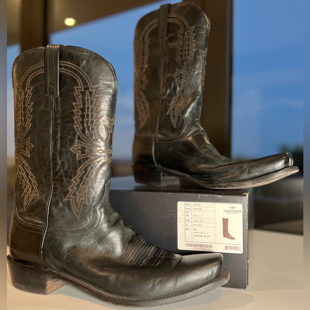 Lucchese Black Cowboy & Western Boots